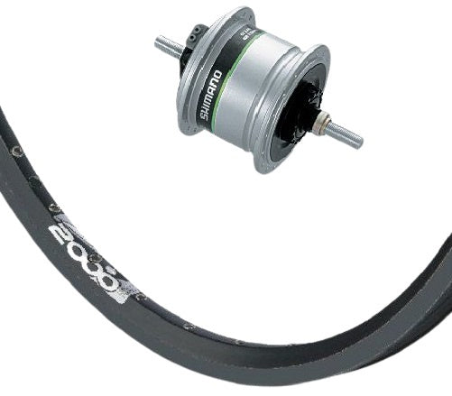 voorwiel 28 inch 622 mm naafdynamo/rollerbrake zwart