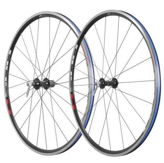 wielset R501 28 inch QR aluminium zwart/rood