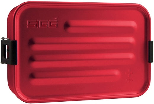 broodtrommel plus S aluminium rood 17 x 12 x 6 cm