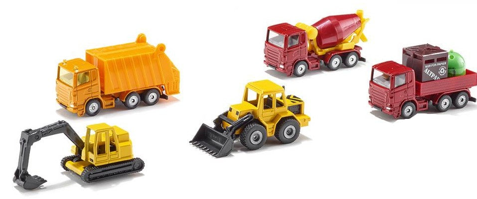 bouwvoertuigen geschenkset (6283) geel/zwart/rood