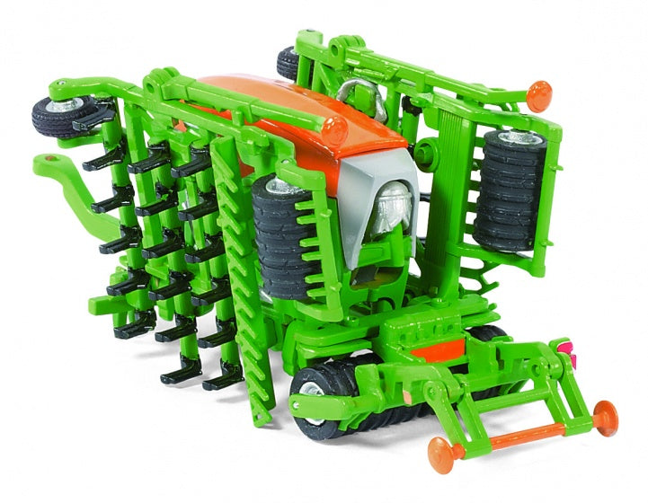 Claas tractor met Amazone zaaimachine groen (1826)