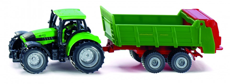Deutz-Fahr tractor met strautmann mestwagen groen (1673)