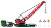 dieplader met kabelgraafmachine junior groen 1:87