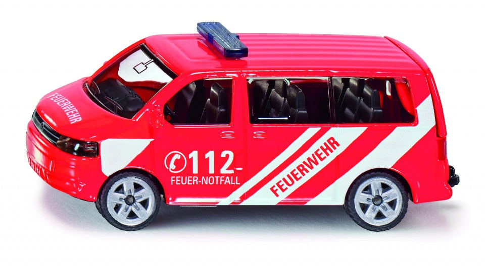 Duits brandweerbusje Volkswagen Multivan T6 rood (1460)