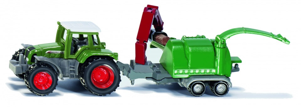 Fendt Favorit 926 tractor met Jenz hakselaar groen (1675)