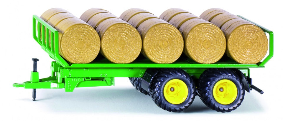 John Deere balenwagen met hooibalen groen/geel (2891)
