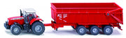 Massey Ferguson 8480 tractor met Krampe kipwagen rood (1844)