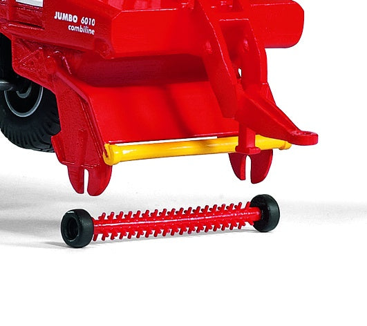Massey Ferguson tractor met Pöttinger hakselwagen rood (1987)