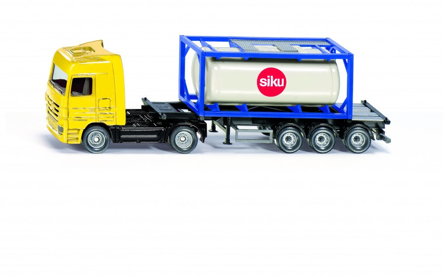 Mercedes-Benz vrachtwagen met tankcontainer geel/wit (1795)