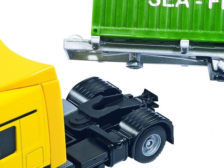 Mercedes-Benz vrachtwagen met twee containers geel/groen (3921)