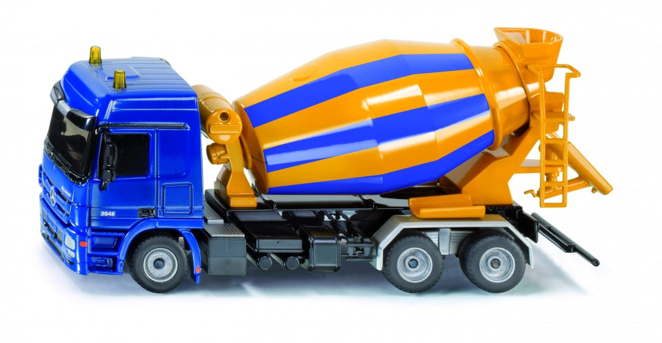 vrachtwagen Mercedes met betonmixer geel/blauw (3539)