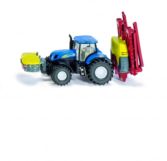 New Holland tractor met Kverneland landbouwspuit blauw (1799)