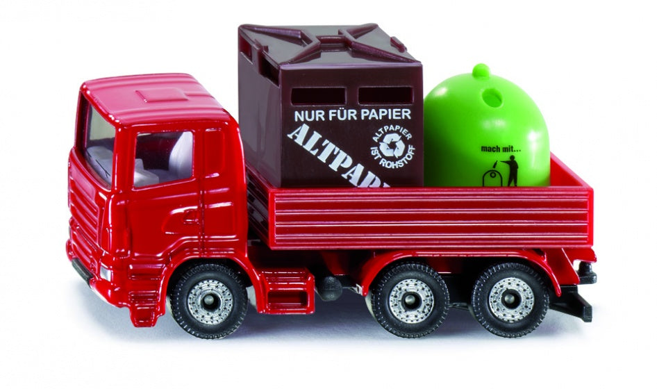 recycle vrachtwagen rood (0828)