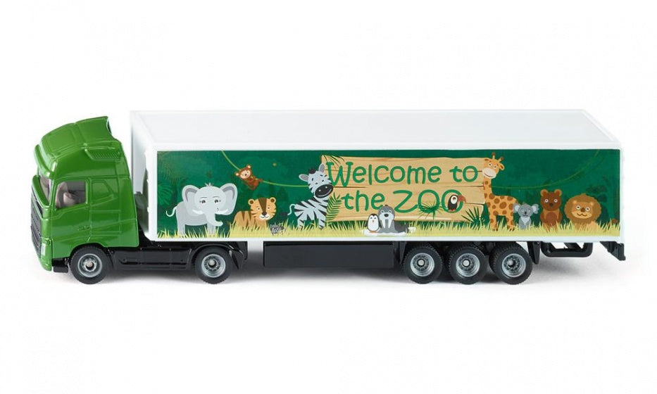 truck met oplegger groen/wit (1627)