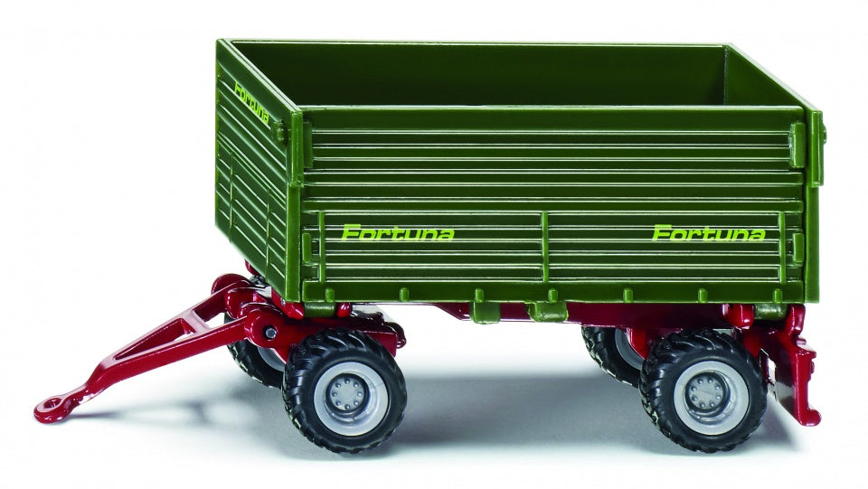 twee-as aanhangwagen groen (1077)