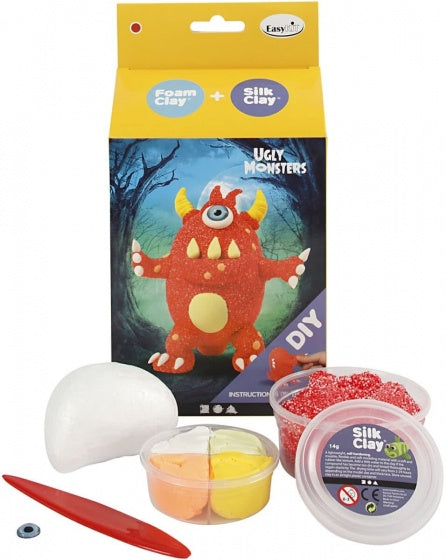 knutselset Ugly Monsters rood 6-delig