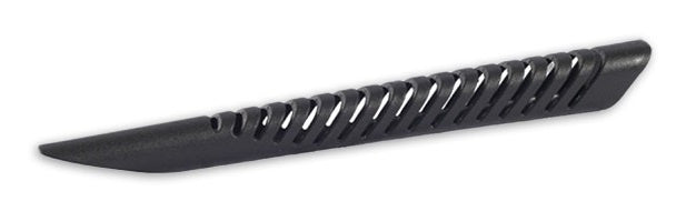 achtervorkbeschermer Shark Fin 24 cm elastomeer zwart