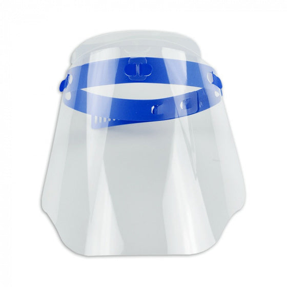 gezichtsmasker 38 x 23 cm transparant/blauw