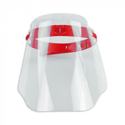 gezichtsmasker 38 x 23 cm transparant/rood