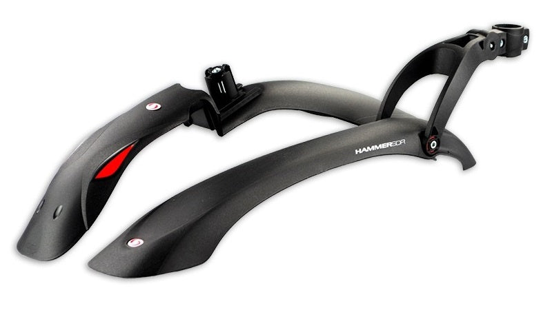 spatbordenset Hammer-1 24 - 29 inch zwart/rood