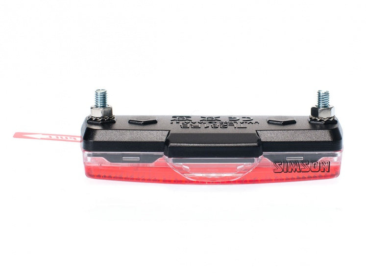 achterlicht Block led batterij bagagedrager rood