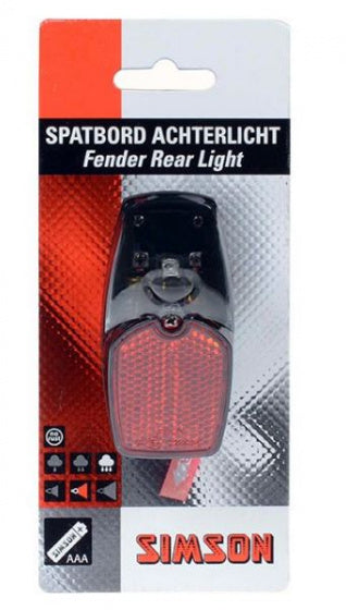 achterlicht Spatbord led RVS rood/zwart
