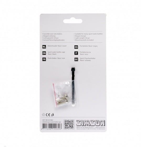 bidonhouder Basic glans zwart