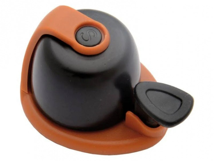 fietsbel Allure staal zwart/bruin