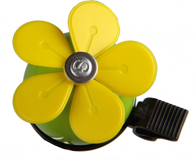 Fietsbel Bloem Groen Geel