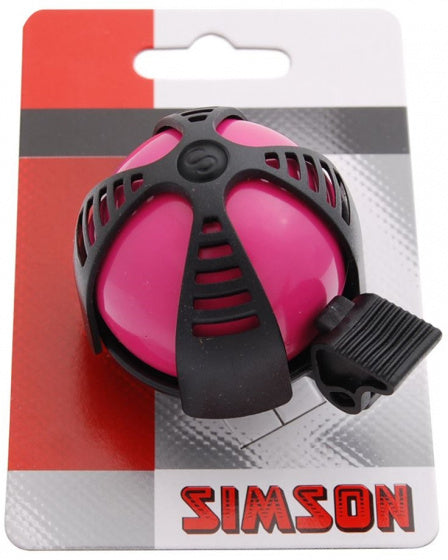 fietsbel Joy staal roze/zwart