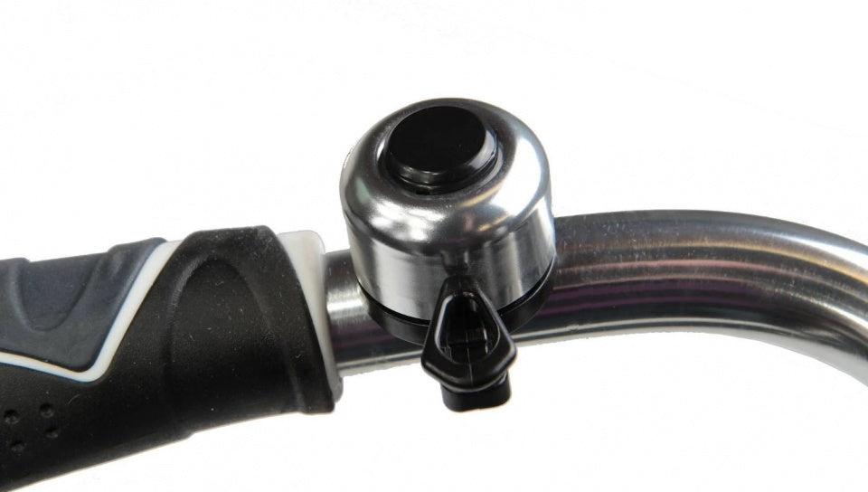 fietsbel mini 34 mm zilver