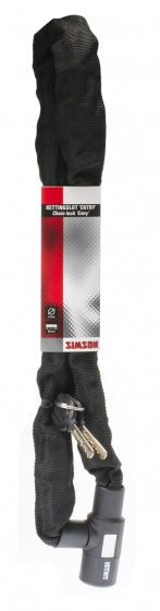 kettingslot Entry kettingslot 90 cm x 6 mm zwart/rood