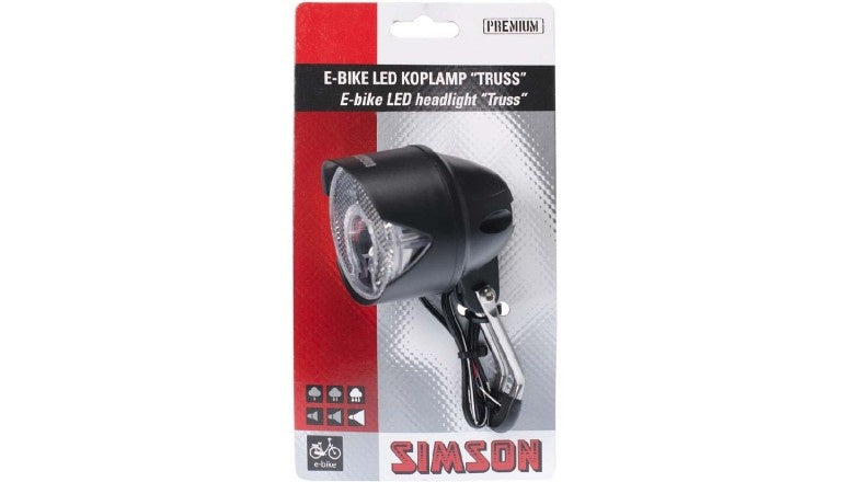 koplamp Truss E-bike voorvork zwart