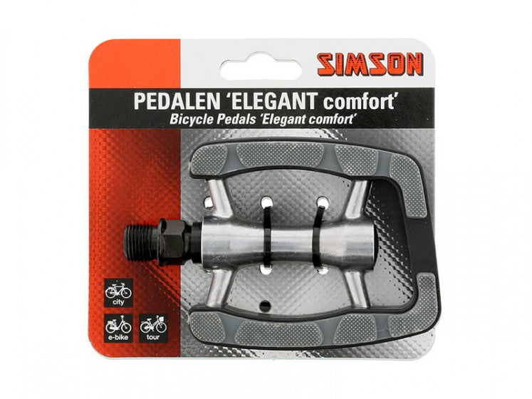 pedalen Elegant Comfort 8 x 6 x 4 cm aluminium zwart