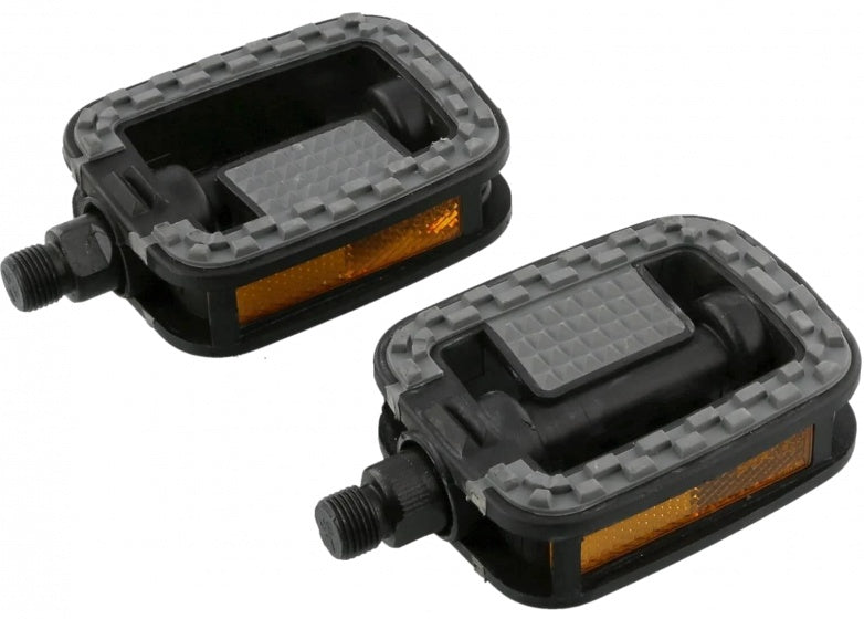 pedalen set Metropool 9/16 inch grijs/zwart