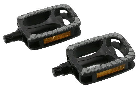 pedalen set Metropool De Luxe 9/16 inch grijs/zwart