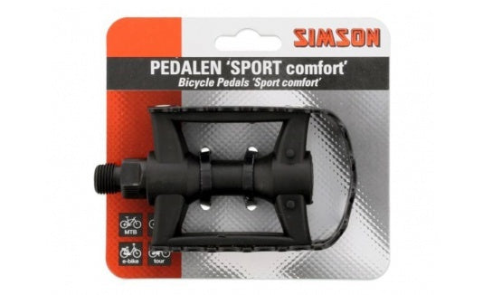 platformpedalen Sport Comfort 9/16 inch zwart