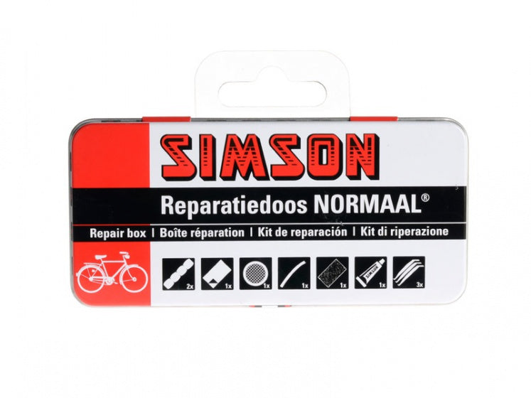 reparatiedoos Normaal 8 x 6 cm aluminium rood 10-delig