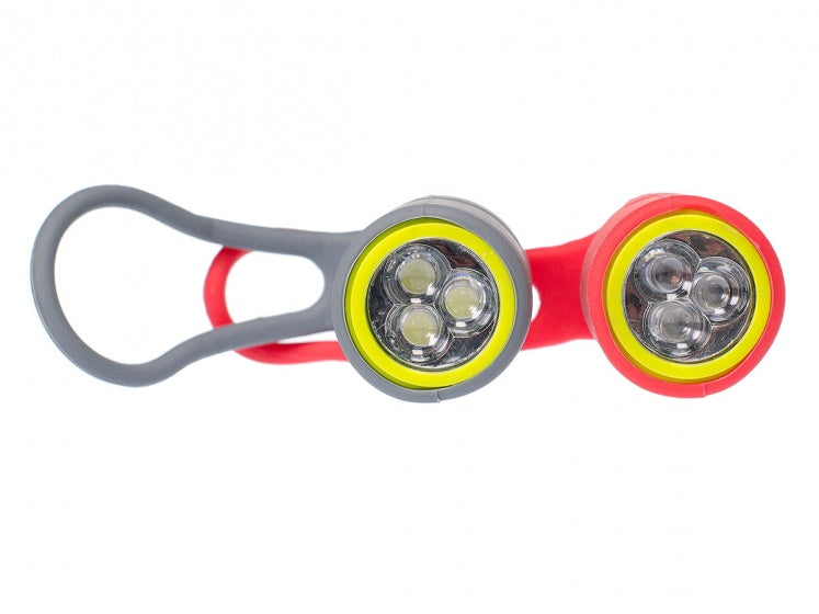 verlichtingsset Simmy led aluminium/siliconen rood/grijs