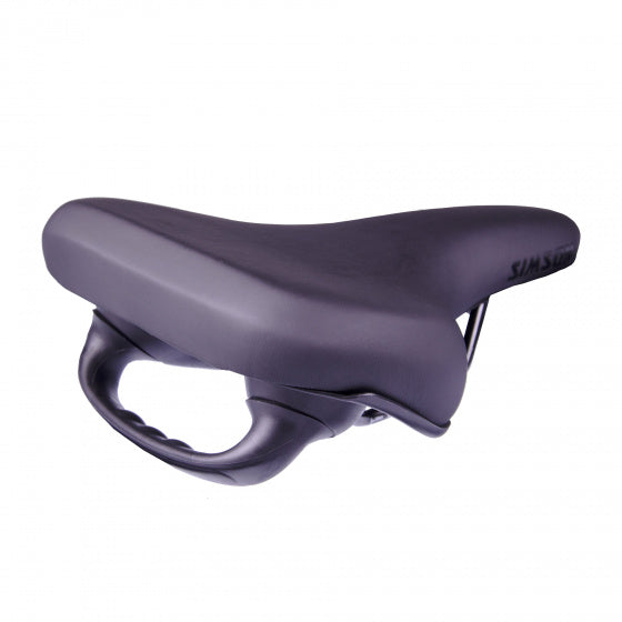zadel e-bike met handgreep unisex 248 x 205 mm zwart