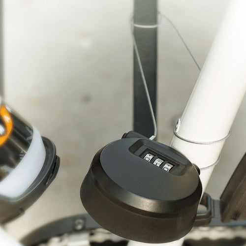 bidonhouder met kabelslot Lockcage zwart
