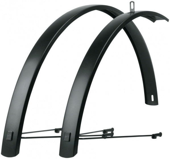 spatbordenset Edge 28 inch 46 mm aluminium zwart