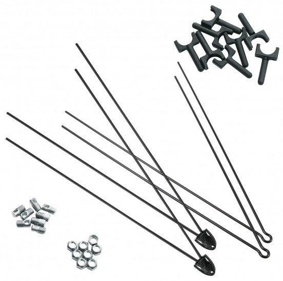 Spatbordstang Set Bluemels Aluminium 28 Inch Zwart