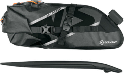 zadeltas Explorer EXP 13 liter polyester zwart/grijs