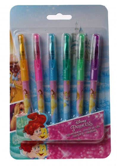 Princess gelpennen 6 stuks meisjes