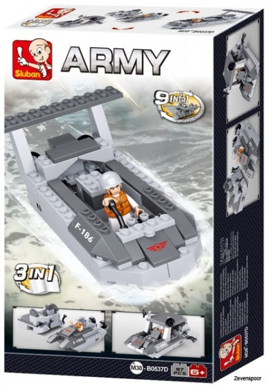 Army: landingsvaartuig 3-in-1 (M38-B0537D)