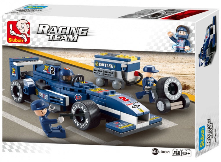 Racing Team: racewagen blauw (M38-B0351)