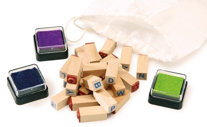 Houten Stempelset Letters