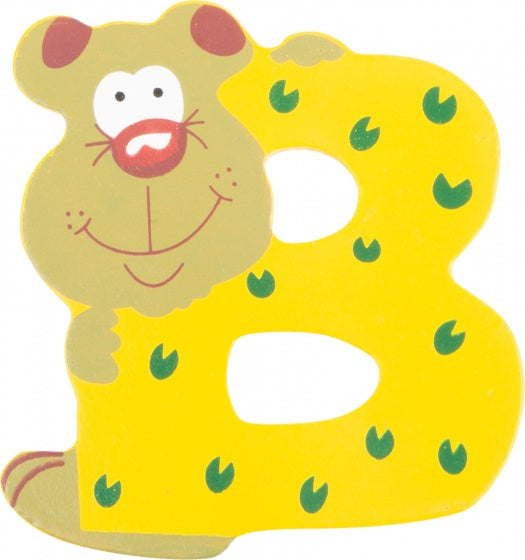 alfabet Dieren letter B hout 8 cm