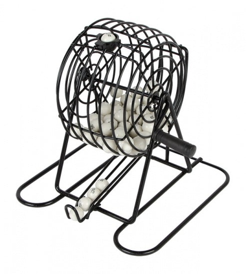 bingospel 20 cm staal zwart/wit 119-delig